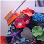 DONGKER Brosse de Nettoyage D'aquarium,Nettoyeur D'aquarium en Éponge Double Face avec Poignée pour Aquariums en Verre,Cuisine D