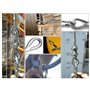 Kellegour 20 Pièces M3 Duplex Clips Câble et 20PCS Cosse en Acier Inoxydable,Serre-Câbles Duplex De Câble Métalliqu,Pinces De Câ
