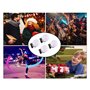 Kellegour 4 Pièces Pro Bolas Lumineuses,Bolasse Lumineuse,LED Poi Balls,Jouet Boule LED De Flux Lumineux,Kit Poi Lumineux avec S