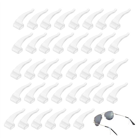 HXHWKEN 20Paires Embouts de Lunettes Antidérapants Anti-Slip Crochets d'Oreille Lunettes en Silicone Lunettes Accessoires pour L
