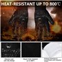 VDISRR Gants de Barbecue,Gants de Four,Gants de Cuisson résistants à la Chaleur Jusqu'à 1472 ℉/800 ℃ Antidérapants Silicone Gant