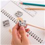 Double Trou Taille-Crayon,12 PCS Taille Crayon Métal Taille-Crayon Rectangulaire Aille-crayons Manuel en Alliage D'Aluminium pou