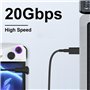 Generic Adaptateur USB-C mâle vers USB-C femelle PD140W convertisseur USB-C 20 Gbit/s 8K @ 60 Hz 180 degrés en forme de U pour c
