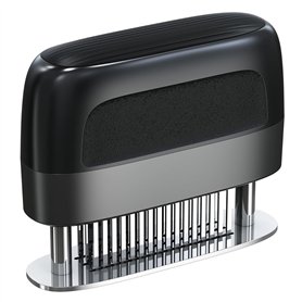 Generic Aiguille à viande en acier inoxydable 48 lames Attendrisseur de viande manuel (Noir)