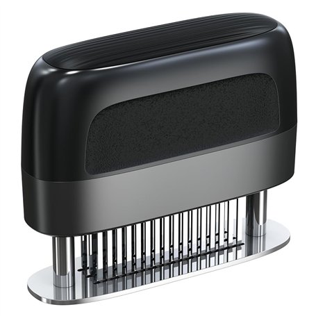 Generic Aiguille à viande en acier inoxydable 48 lames Attendrisseur de viande manuel (Noir)