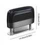 Generic Aiguille à viande en acier inoxydable 48 lames Attendrisseur de viande manuel (Noir)