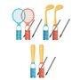 CRGANGZY Switch Sports Accessories Bundle for Switch 2 Tennis Racket Baseball Batts Clubs Family Accessories Kit For Switch/Swit