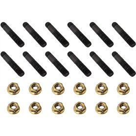 Lot de 16 boulons de collecteur d'échappement M8 x 45 mm compatibles avec Nissan