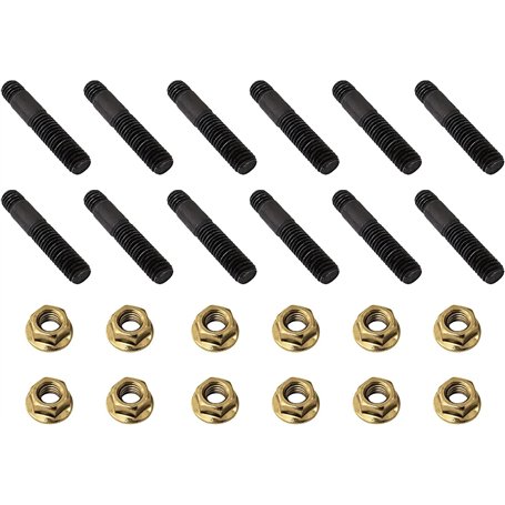 Lot de 16 boulons de collecteur d'échappement M8 x 45 mm compatibles avec Nissan