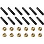 Lot de 16 boulons de collecteur d'échappement M8 x 45 mm compatibles avec Nissan