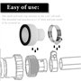 Kit de conversion d'adaptateurs de tuyau de type B 25009 10722 compatible avec les adaptateurs de tuyau de type B INTEX - pour p