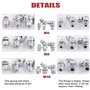 WZYTEU 170 Pcs Graisseur, M6 M8 M10 Assortiment Graisseur en Fer Nickelé Droit et Coudé 45°/90° pour Équipement Mécanique
