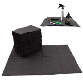 Bavoirs dentaires - Sotica 125 Pcs 13 "x 18" Bavoirs jetables haut de gamme pour tatouage noir Couvre table imperméable pour tab