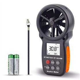 BTMETER Anémomètre Numérique Baromètre Portable