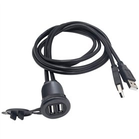 Duttek Câble de Montage encastré USB 2.0 mâle vers Femelle
