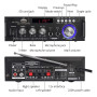 Amplificateur Audio 600W, Amplificateur HiFi Stéréo Bluetooth 5.0, 12V 220V 600W 2 Canaux,Haute Fidélité, Radio FM Portable, Ent