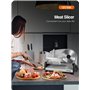 Hachoir à viande électrique avec serrure de sécurité pour enfants, lame et chariot alimentaire, acier inoxydable, 19,9 cm (7,5 p