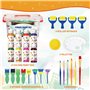 BLOT Peinture Acrylique au Doigt Lavable pour Enfant Non Toxique Kit de Peinture Doigt avec Éponge Pinceaux Portatif D'apprentis