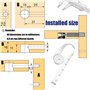 BITEFU 40 Set Raccord de Came Ø15mm Connexion de Panneaux D'armoires de Meubles M6X40mm Connecteur D'armoire à Raccords Excentri