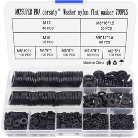 cersaty® 700 Pcs Nylon Plat Rondelle