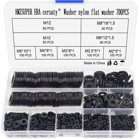 cersaty® 700 Pcs Nylon Plat Rondelle