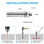 cersaty® 10 Pièces M8*60mm vis d'expansion 304 inoxydable Cheville à béton Lourd Devoir DIY Matériel Outils pour la Construction