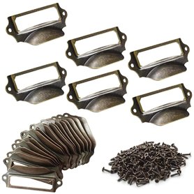 Cersaty® 25Pcs Porte Etiquette Metal