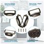 Cersaty® 25Pcs Porte Etiquette Metal, Look Rétro étiquette Châssis Poignée Pour Armoires Pharmaceutiques ou Tiroirs 70 x 30 mm A