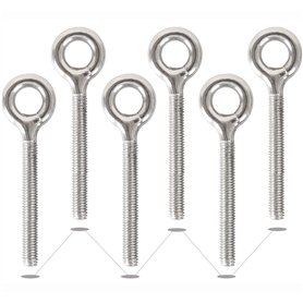 6 Pack M10 304 Anneaux en Acier Inoxydable Soudés Fermés Boulons à Oeil de Tige Filetée Résistant à La Corrosion-Vis à œil