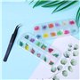 KAHEIGN 96 Pièces Fleur Séchée pour Ongles, 3D Nail Art Véritable Fleur Séchée Nail Applique Nail Pièces Préservé Fleur Manucure