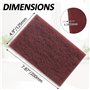 BokWin Scotch Brite 7447 Lot de 6 patins abrasifs à main très fins pour usage général Rouge 200 x 125 mm