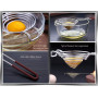 LORESJOY Séparateur de Jaune d’œuf Acier Inoxydable Séparateur d'oeufs Gadget de Cuisine Séparateur Blanc de Jaune d'oeuf avec P