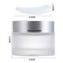 4 Pièces 50g / 50ml Contenant Cosmétique Vide Verre Transparente Petite Pots avec Mini Spatule pour Crème/Échantillons/Poudre/Lo