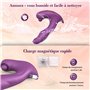 3 IN 1 Gode Vibro-masseur, Sex Toýs Femme Gifler à Haute Fréquence Stimulateur Clitoridien Vibromasseur, Femme Clitoridien Puis