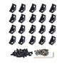 Iverntech Lot de 20 raccords de plaque de connexion avec 40 écrous en T M5 + 40 vis M5 + 1 clé pour profilé d'aluminium extrudé