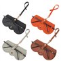 NAVESO Lot de 4 étuis à lunettes de soleil tendance en cuir souple - Étui à lunettes mince portable - Étui de protection de voya