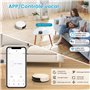 OKP Aspirateur Robot K5 avec Télécommande, Robot Aspirateur Mince Silencieux Connecté avec WiFi/Bluetooth/Alexa/App, 6 Modes de 