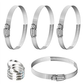 kinoco Attaches de Raccord en Acier Inoxydable Adjustable - 4 pcs avec Mécanisme à Vis