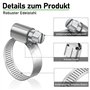 kinoco Attaches de Raccord en Acier Inoxydable Adjustable - 4 pcs avec Mécanisme à Vis, Diamètre 120-140 mm (Largeur 9 mm) pour 