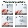 kinoco Attaches de Raccord en Acier Inoxydable Adjustable - 4 pcs avec Mécanisme à Vis, Diamètre 120-140 mm (Largeur 9 mm) pour 