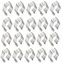 QIUMING T8 Tube Fluorescent Support de Lampe Tube lumineux nickelé Tube Fluorescent Lamp Clips pour le stockage de garage de han