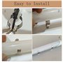 QIUMING T8 Tube Fluorescent Support de Lampe Tube lumineux nickelé Tube Fluorescent Lamp Clips pour le stockage de garage de han