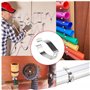 QIUMING T8 Tube Fluorescent Support de Lampe Tube lumineux nickelé Tube Fluorescent Lamp Clips pour le stockage de garage de han