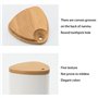 Distributeur de Cure Dent, Distributeur de Cure Dent Original Distributeur Cure-Dents en Plastique avec Couvercle en Bois Petit 