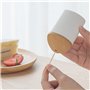 Distributeur de Cure Dent, Distributeur de Cure Dent Original Distributeur Cure-Dents en Plastique avec Couvercle en Bois Petit 