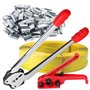 tendeur de cerclage + scellant de cerclage + ceinture d'emballage de 100 m + 50 clips de cerclage pour palette