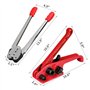 tendeur de cerclage + scellant de cerclage + ceinture d'emballage de 100 m + 50 clips de cerclage pour palette, kit de bande de 