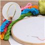 SZCXDKJ Lot de 4 cercles à broder ronds en bambou de 4 tailles pour travaux manuels, couture, avec aiguilles à broder dorées