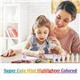 Lot de 24 mini surligneurs en forme de glace - Petits surligneurs amusants - Mini stylo de marquage en forme de glace - Pastel t