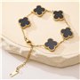 Ensemble De Bijoux Trèfle À Quatre Feuilles 18k Plaqué Trèfle À Quatre Feuilles Collier Boucles D'oreilles Bijoux Trèfle À Quatr